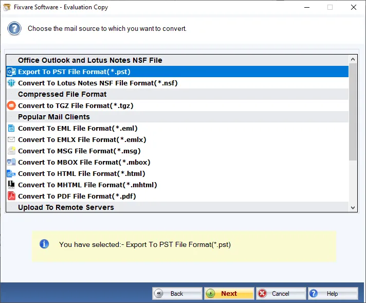 FixVare OST to PST Converter