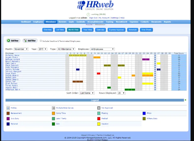 HRweb Gestión RRHH