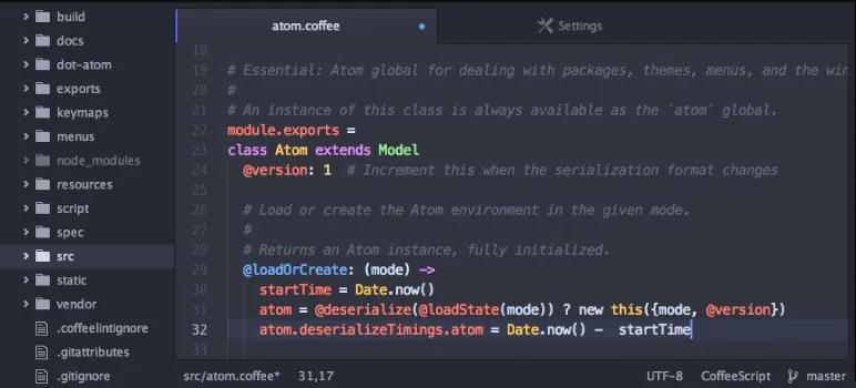 Atom Editores de Texto