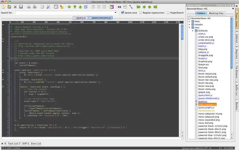 jEdit Editores de Texto