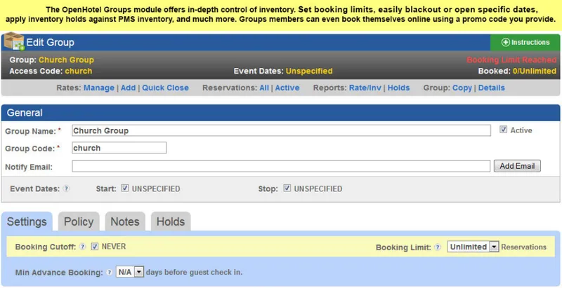 OpenHotel PMS